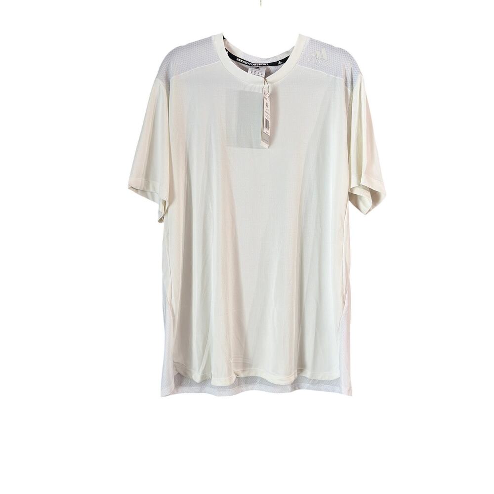 Adidas Men's Designed 4 Training Heat. RDY T Shirt HB6533 Off White Size XL New